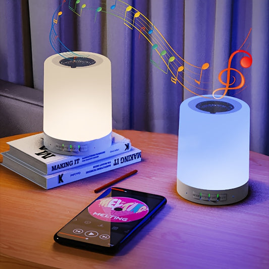 Night Light Speaker Wireless Portable Smart Touch Control Bedside Table Lamp With Colorful Led, Best Gift For Teens Kids Students Girlfriend Boyfriend Women Men - Digital Edges | Online Electronics Store