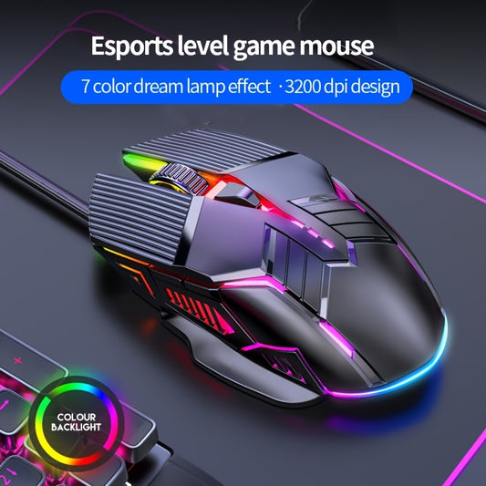 RGB Light Up Wired Gaming Mouse - Silent & Universal for Desktop, Laptop & Office - Digital Edges | Online Electronics Store