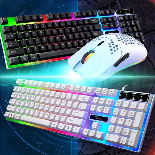 G21 Gaming Keyboard, USB Wired Keyboard With RGB Backlit Gaming Keyboard Waterproof For PC Computer , mouse - Digital Edges | Online Electronics Store