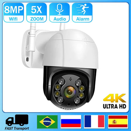 8MP 4K Wifi IP Camera Outdoor 4X Digital 5MP HD Security CCTV Camera - Digital Edges | Online Electronics Store