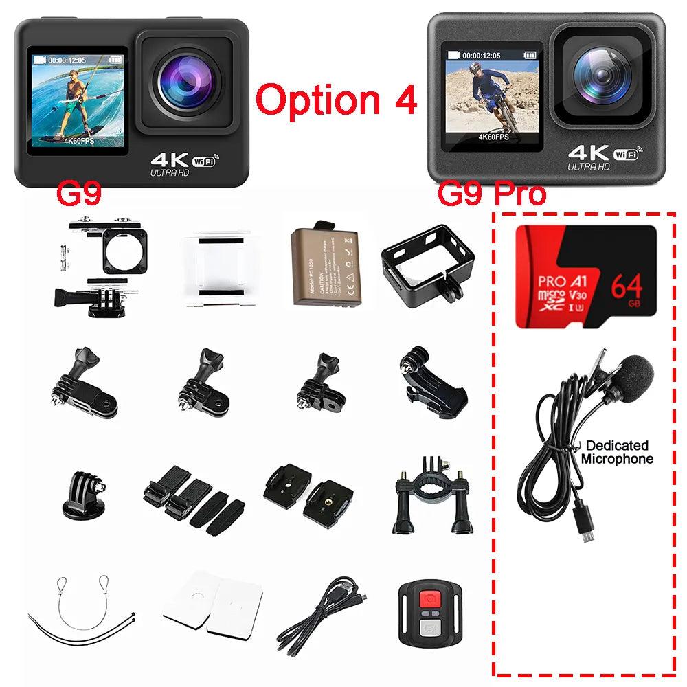 Action Camera 4K 60FPS 24MP 2.0 Touch LCD EIS Dual Screen Wi-Fi - Digital Edges | Online Electronics Store