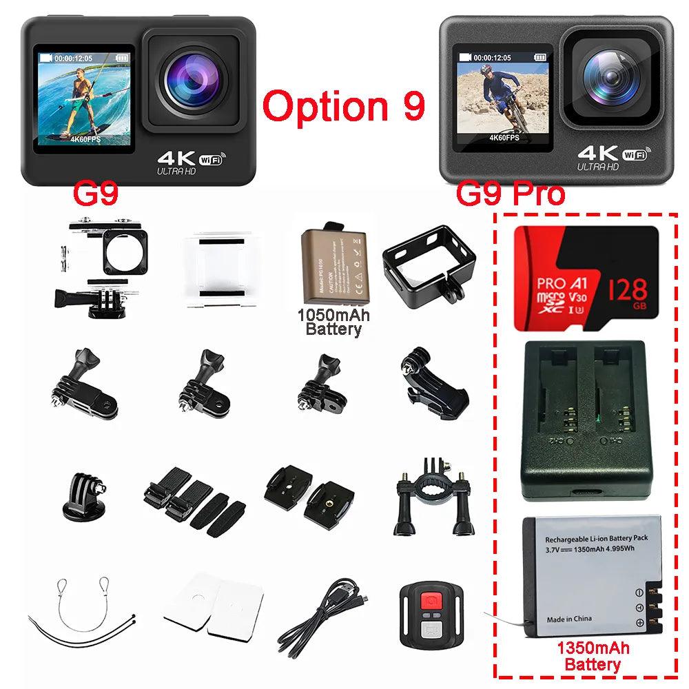 Action Camera 4K 60FPS 24MP 2.0 Touch LCD EIS Dual Screen Wi-Fi - Digital Edges | Online Electronics Store