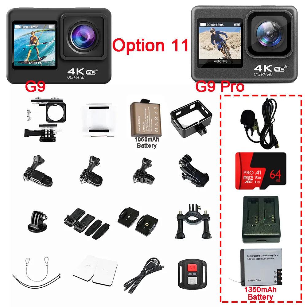 Action Camera 4K 60FPS 24MP 2.0 Touch LCD EIS Dual Screen Wi-Fi - Digital Edges | Online Electronics Store