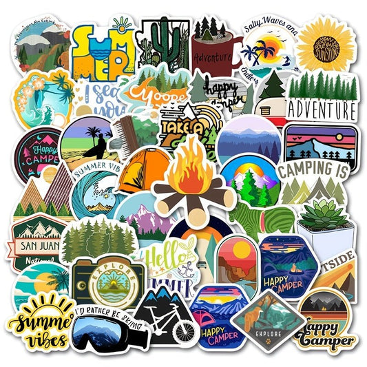 Adventure Stickers-50PCS for Laptop Water Bottle, Car, Luggage For Adult Teens - Digital Edges | Online Electronics Store