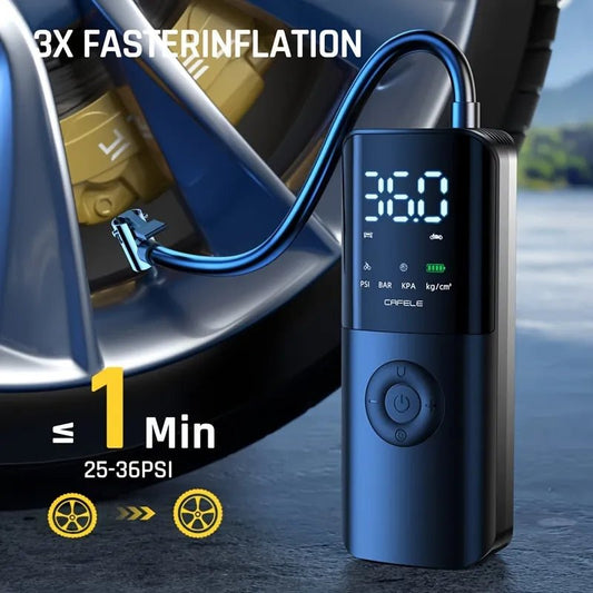 Best Air Compressor for Car Tires | CAFELE 12V-Electric Air Pump Wireless - Digital Edges | Online Electronics Store