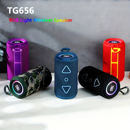 T&G656 RGB Light Wireless Cylinder BT Speaker Portable Book Outdoor Waterproof - Digital Edges | Online Electronics Store